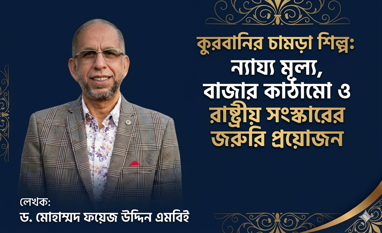 কুরবানির চামড়া শিল্প: ন্যায্য মূল্য, বাজার কাঠামো ও রাষ্ট্রীয় সংস্কারের জরুরি প্রয়োজন