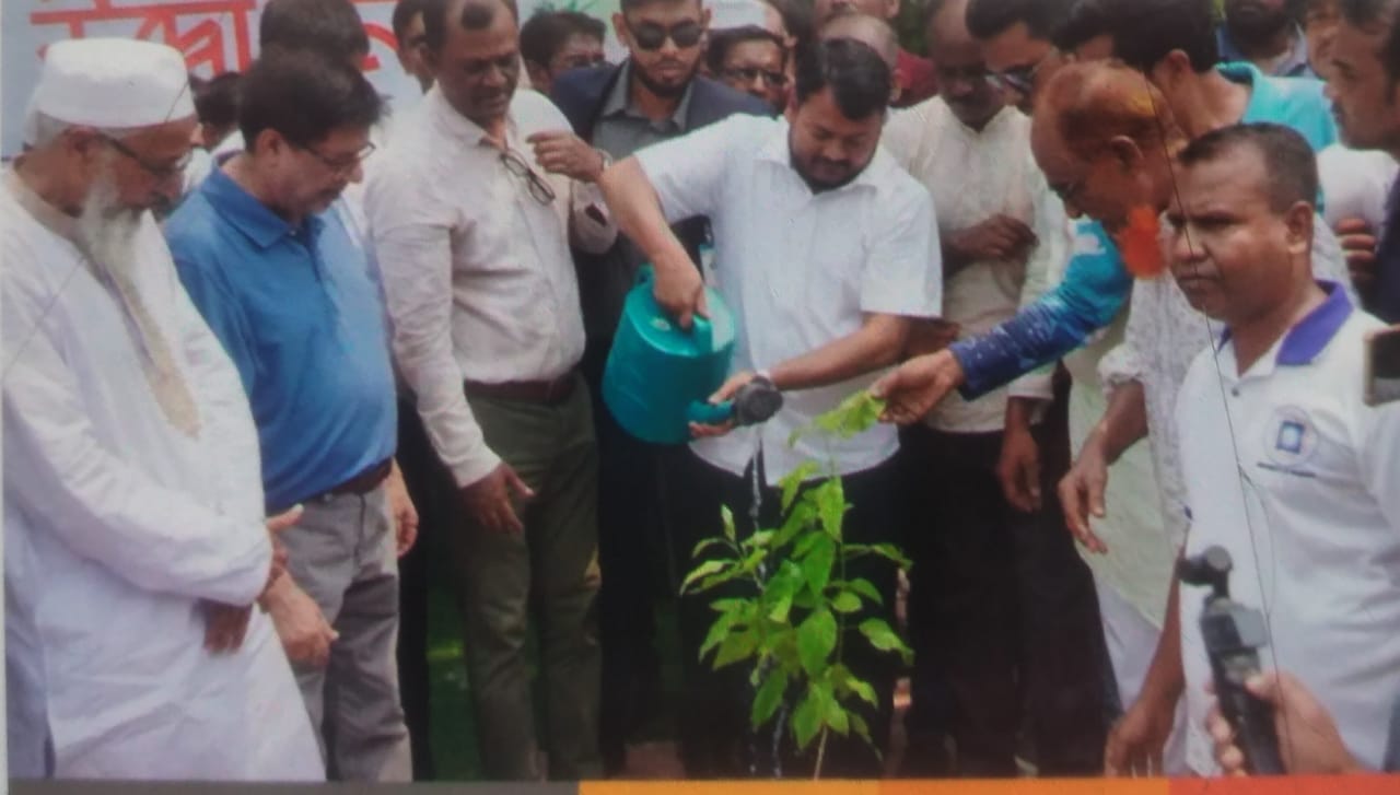 বৃক্ষ রোপন উদ্বোধন করলেন  রাসিক প্রশাসক রিটন