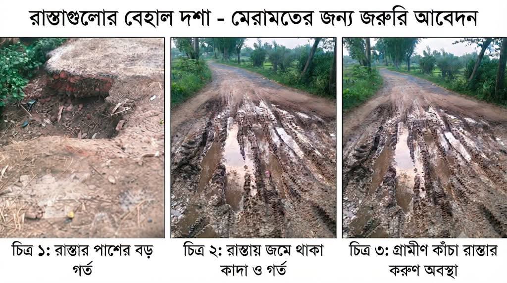 মুন্ডুমালা-কাঁকনহাট সড়ক  মরণফাঁদ 
