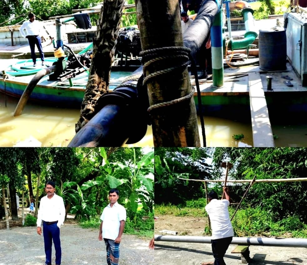 কালকিনিতে অবৈধভাবে বালু উত্তোলনের দায়ে ৫০ হাজার টাকা জরিমানা